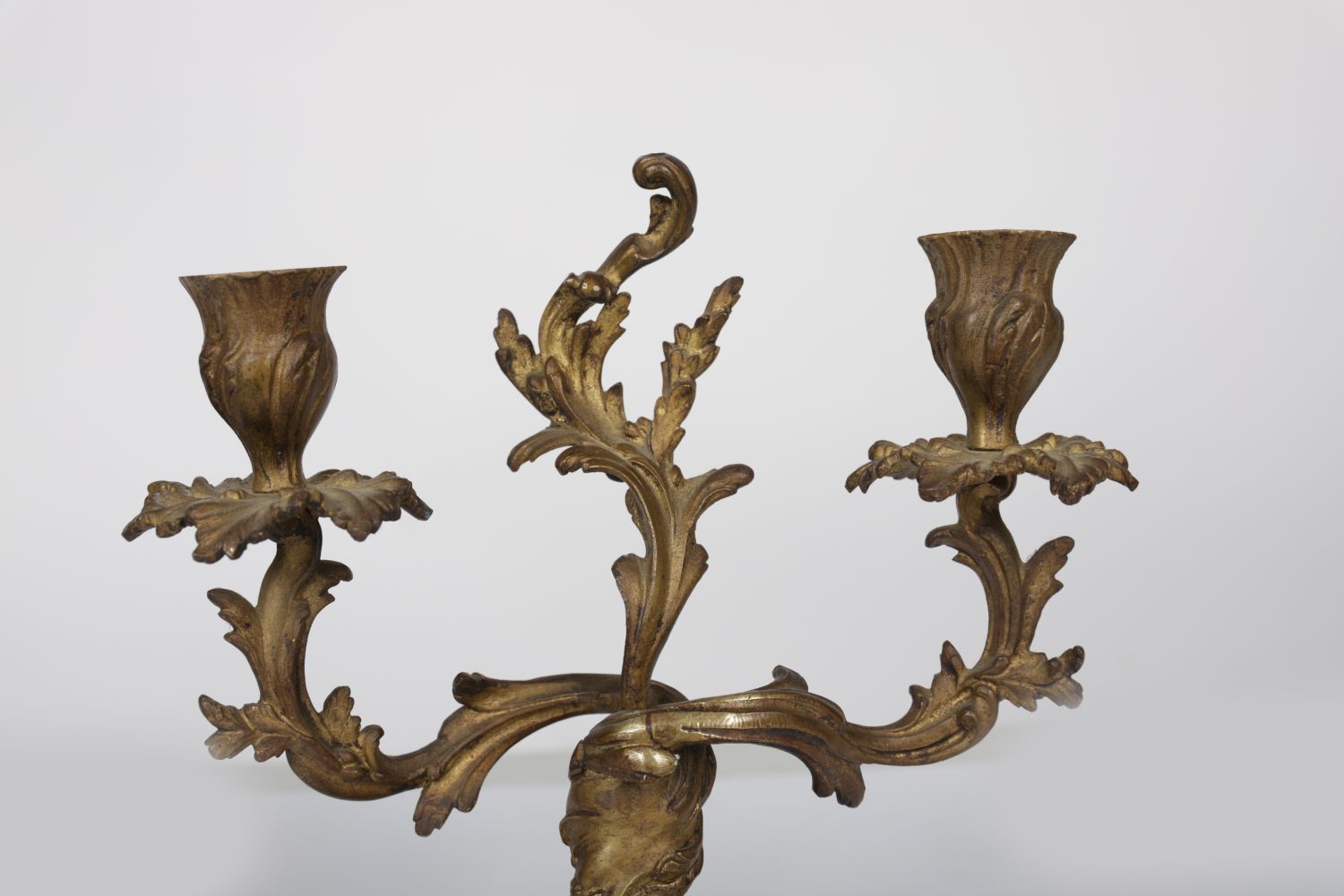 PAIR 19TH-CENTURY ORMOLU CANDELABRAS - Image 2 of 3