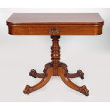 REGENCY MAHOGANY & CROSSBANDED TEA TABLE