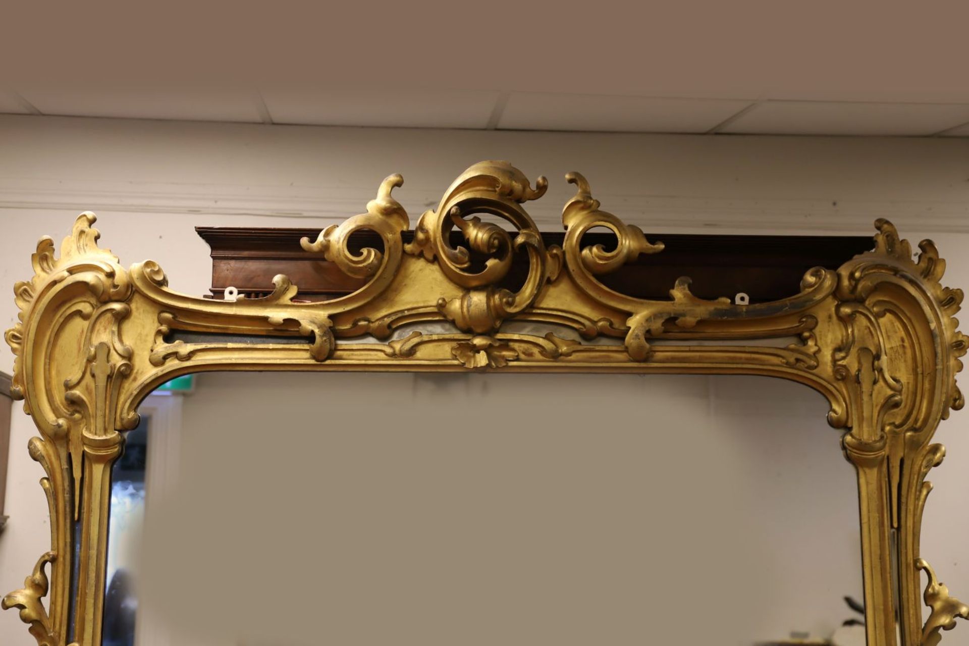 LARGE 19TH-CENTURY GILTWOOD OVERMANTEL - Image 2 of 4