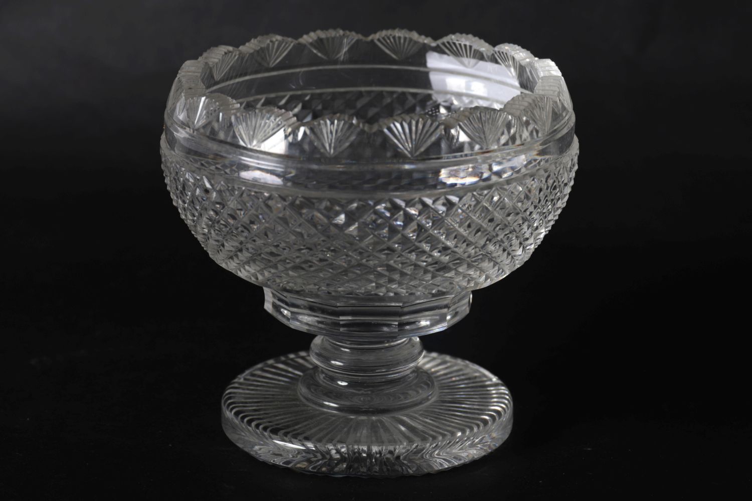 18TH-CENTURY IRISH CRYSTAL SWEETMEAT BOWL