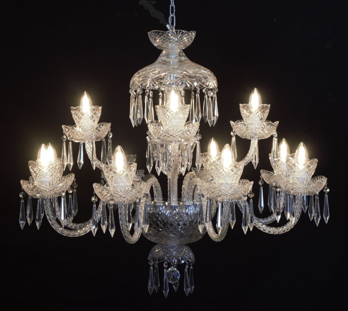 LARGE IRISH CRYSTAL CHANDELIER