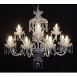 LARGE IRISH CRYSTAL CHANDELIER