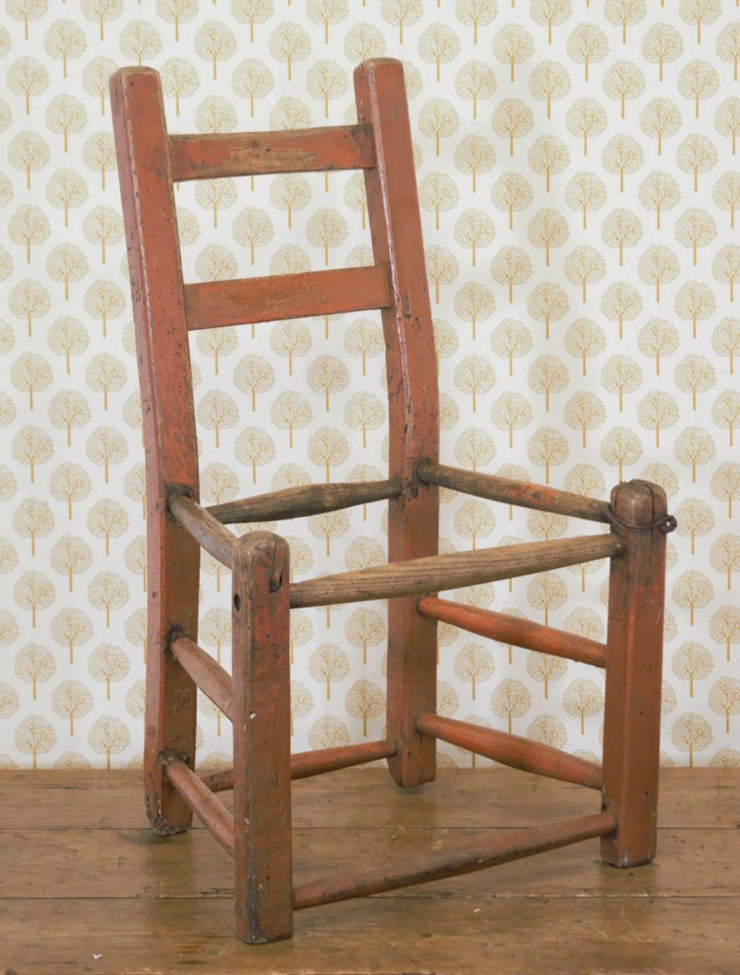 19TH-CENTURY PAINTED PINE SUGAN CHAIR - Image 2 of 2