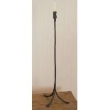 18TH-CENTURY IRON FLOOR STANDING CANDLEHOLDER