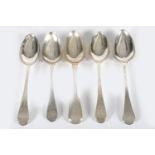 SET OF 5 SILVER SERVING SPOONS