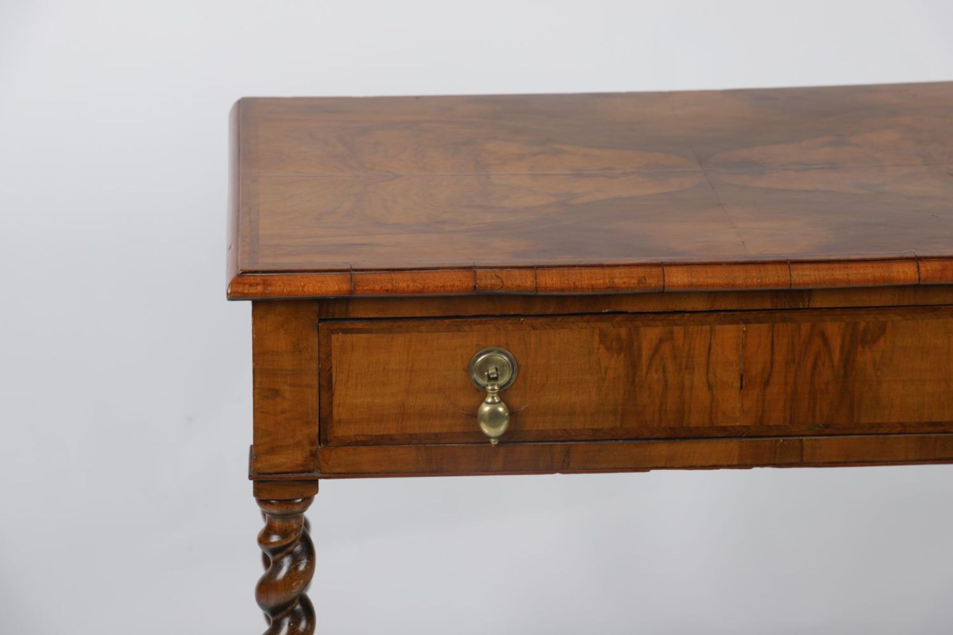 19TH-CENTURY WALNUT & HERRINGBONE INLAID TABLE - Image 2 of 3