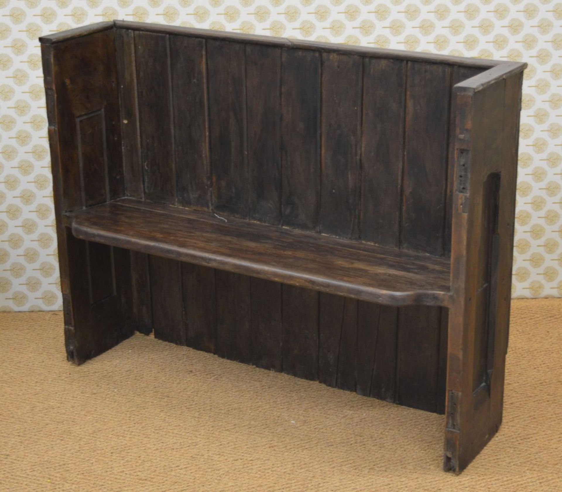 19TH-CENTURY IRISH PINE PUB BENCH