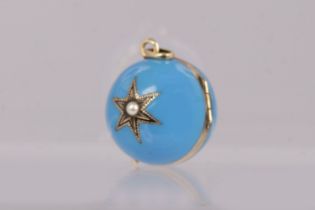 ANTIQUE ENAMEL 'BALL' LOCKET