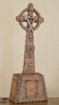 CARVED PINE PRISON ART CELTIC CROSS