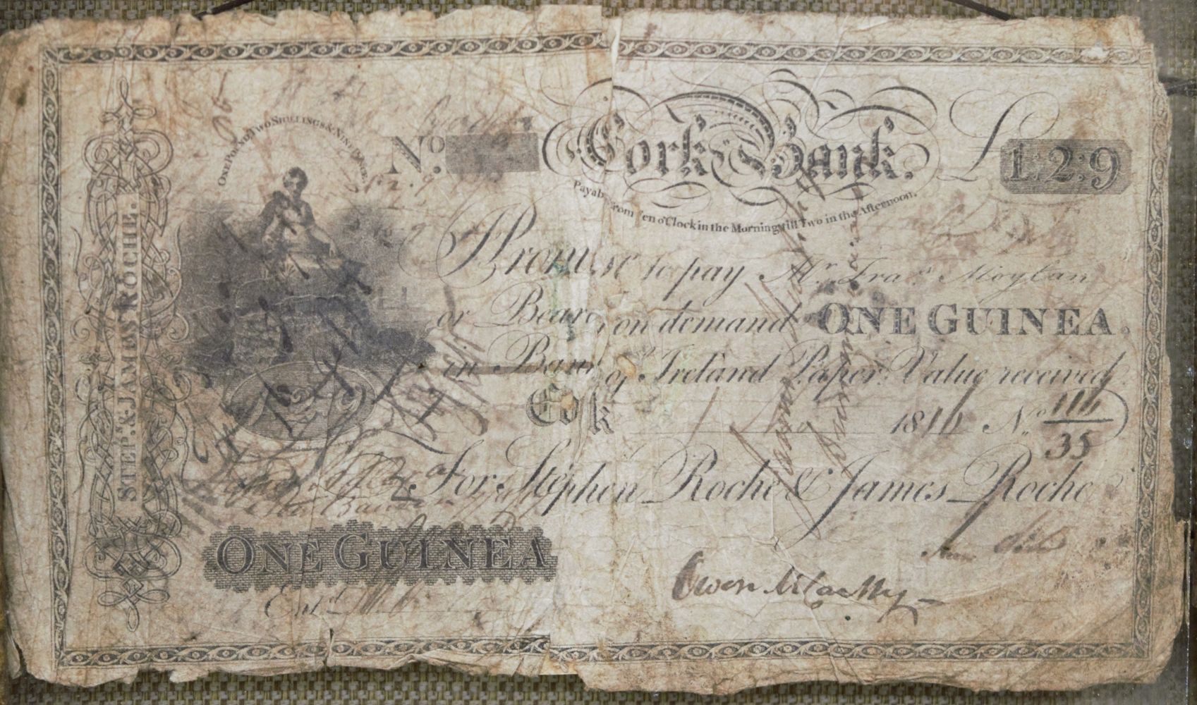 CORK 1 GUINEA BANK NOTE