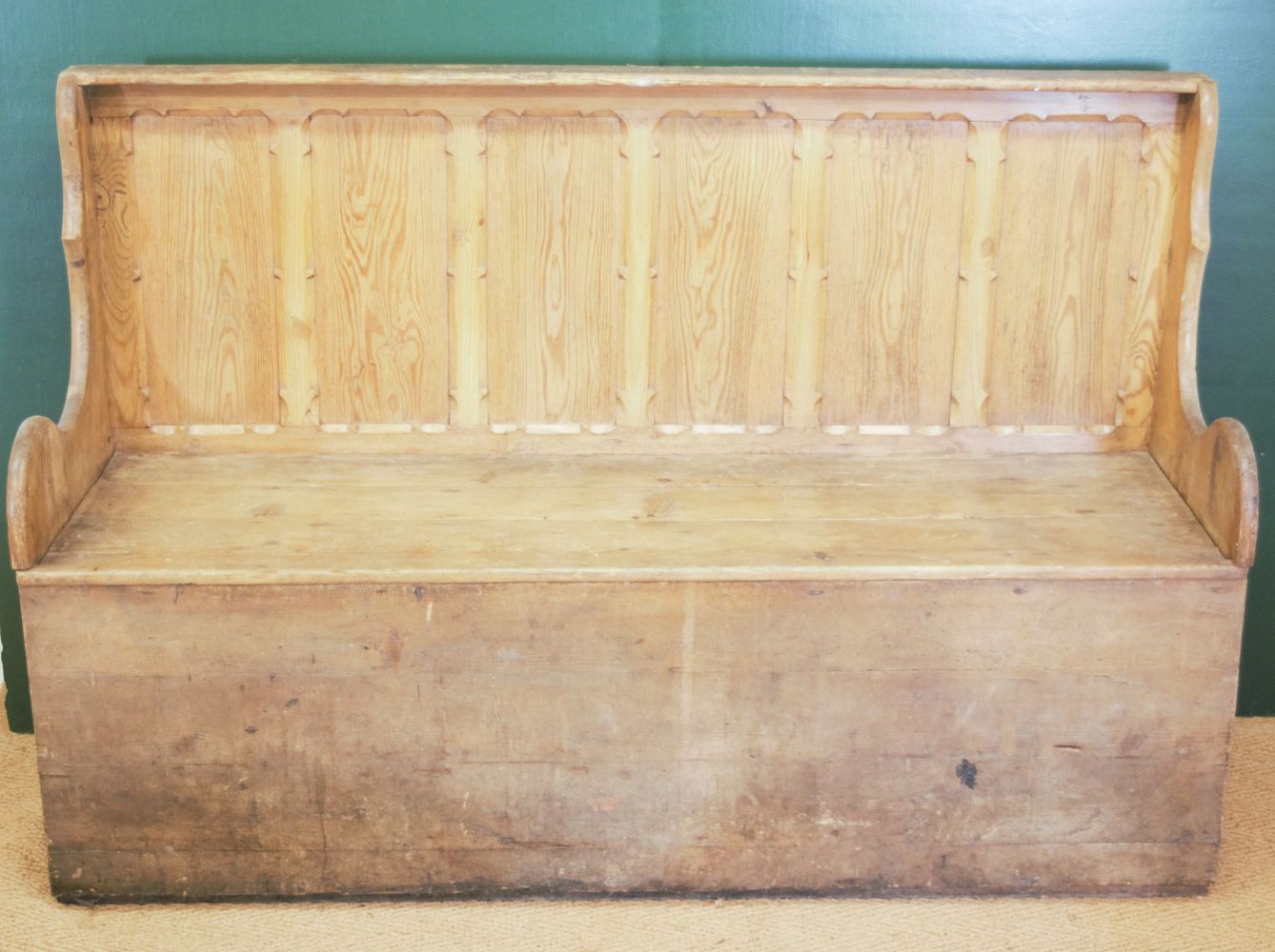 19TH-CENTURY PINE SETTLE BED - Image 2 of 3