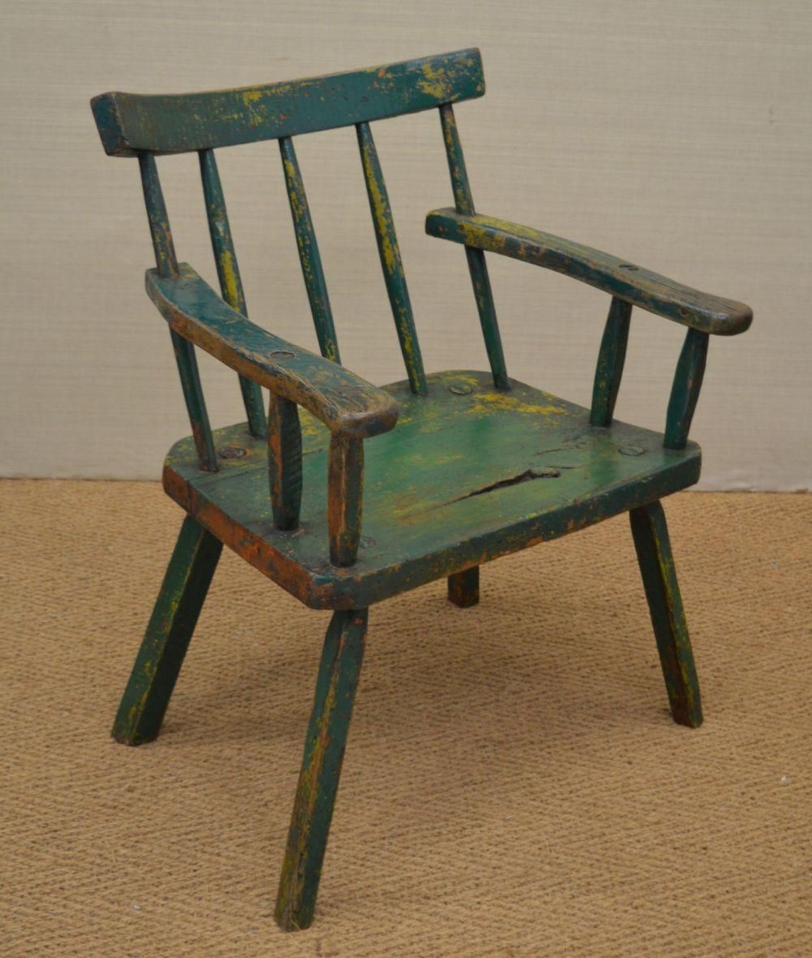 19TH-CENTURY ASH AND ELM IRISH FAMINE CHAIR - Image 4 of 4