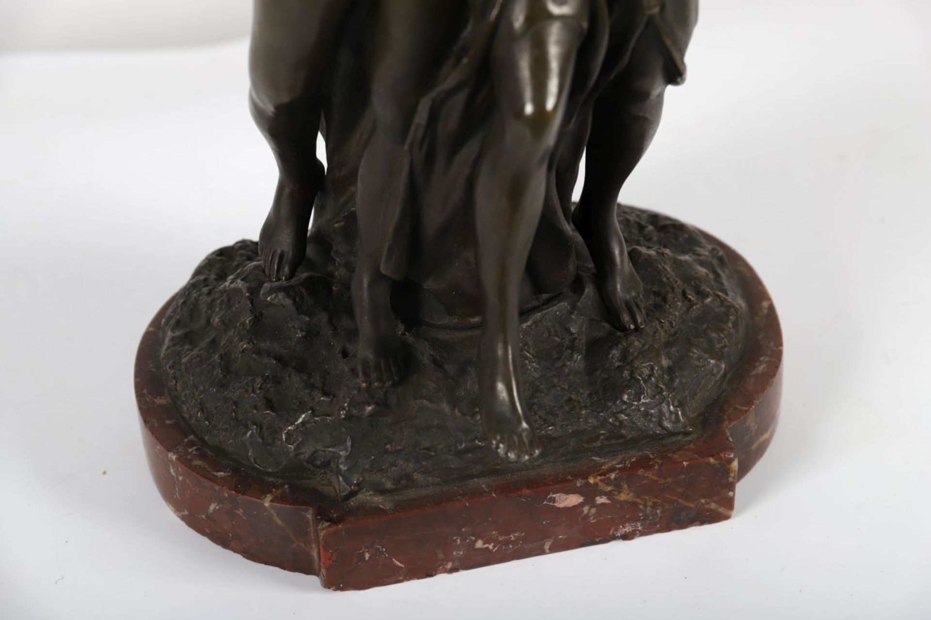 19TH-CENTURY BRONZE SCULPTURE GROUP - Image 3 of 3