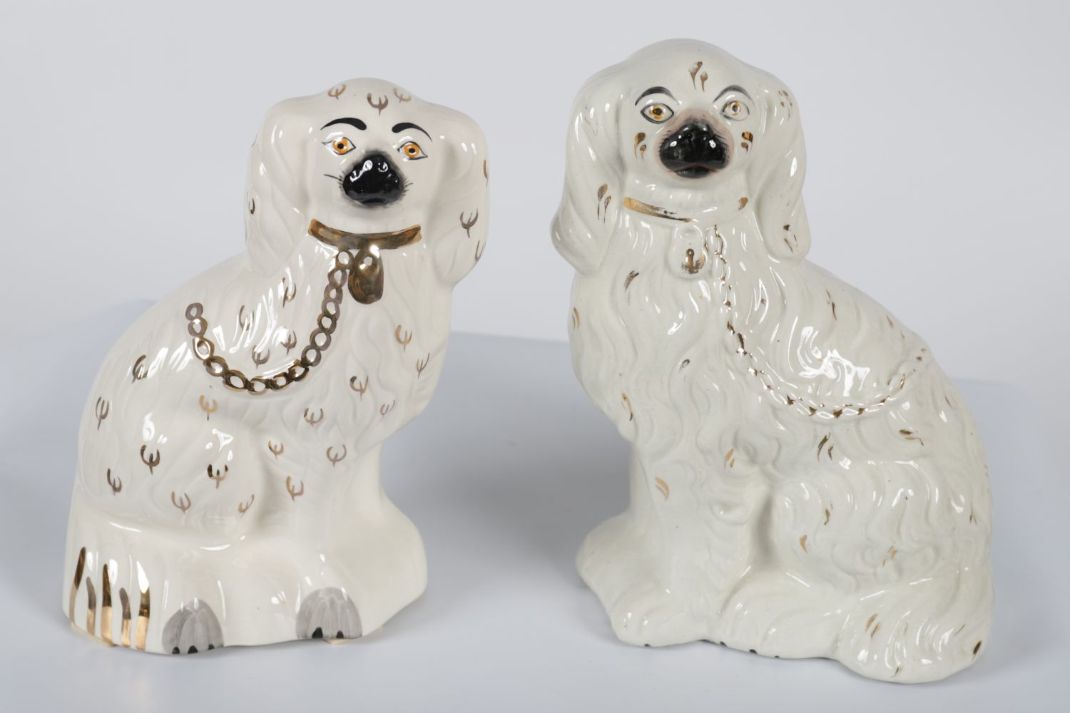 PAIR STAFFORDSHIRE DOGS