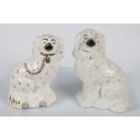 PAIR STAFFORDSHIRE DOGS