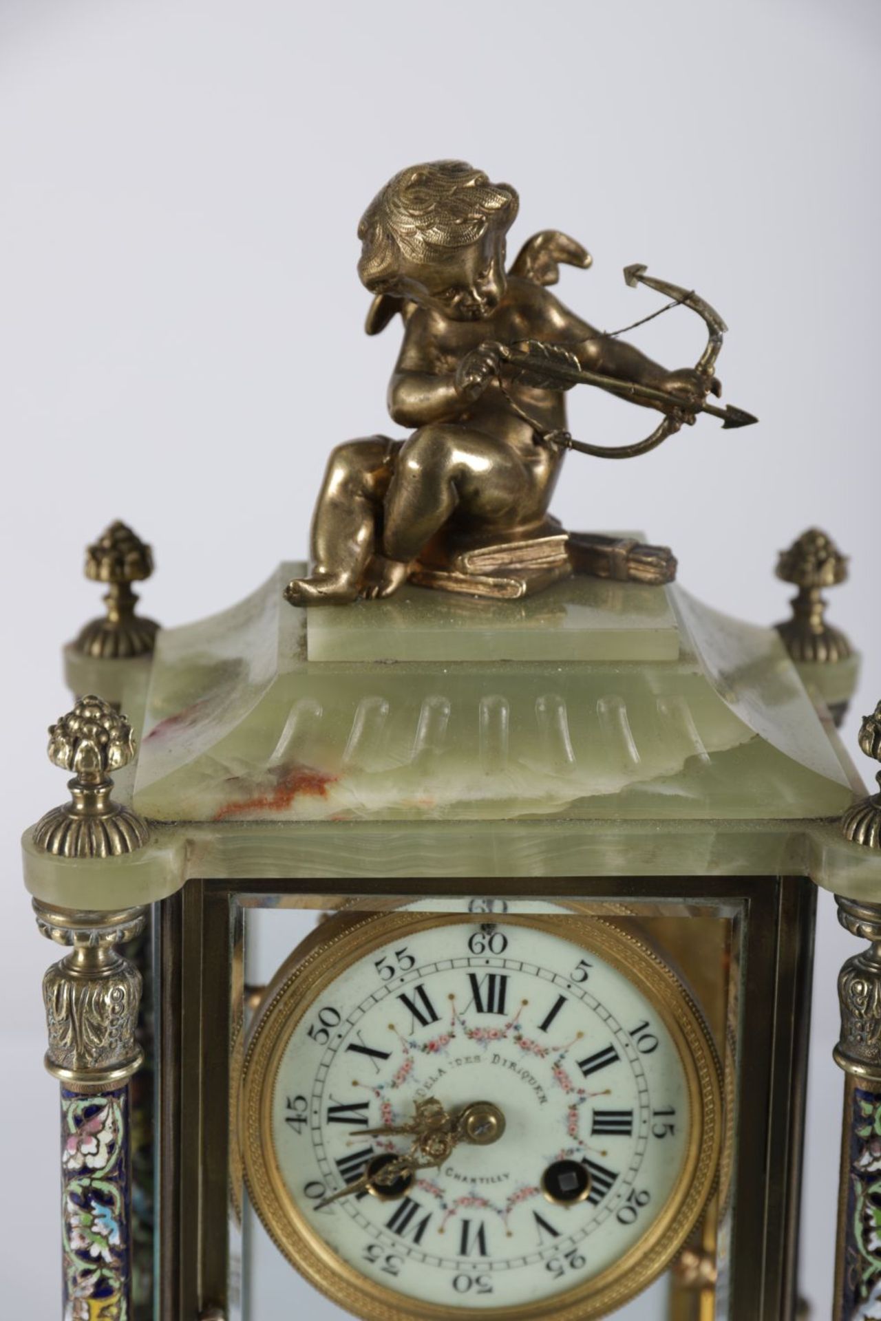 19TH-CENTURY FRENCH CHAMPLEVE ENAMELLED CLOCK - Image 2 of 4