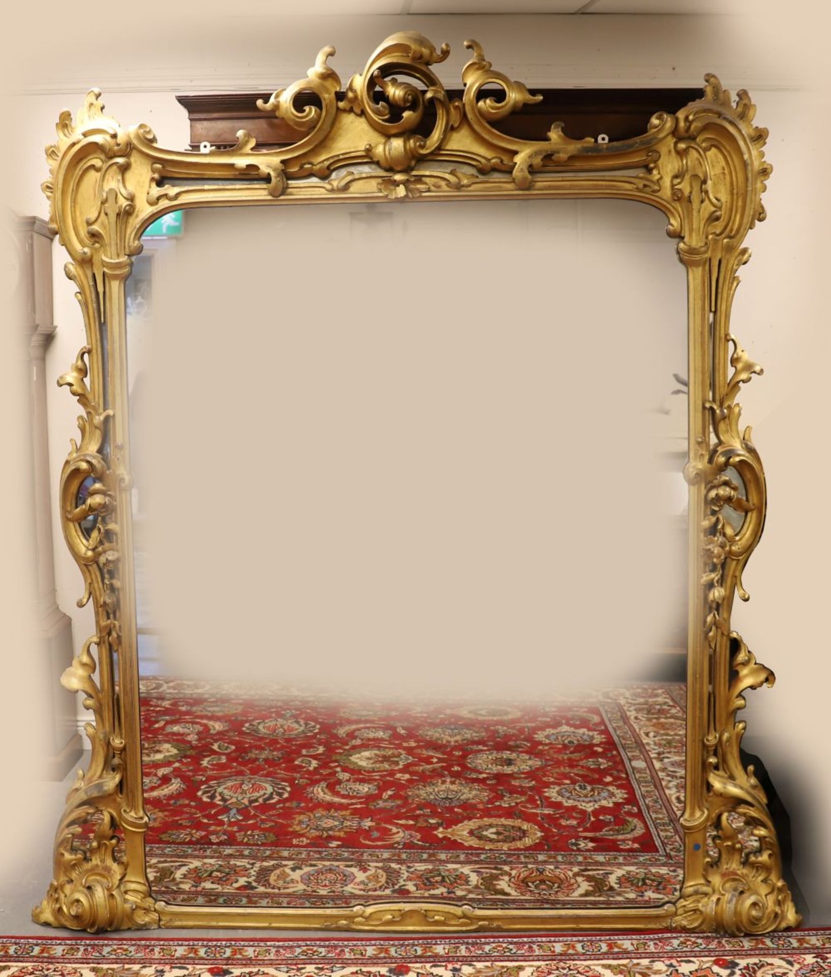 LARGE 19TH-CENTURY GILTWOOD OVERMANTEL