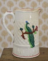 19TH-CENTURY SPONGEWARE MILK JUG