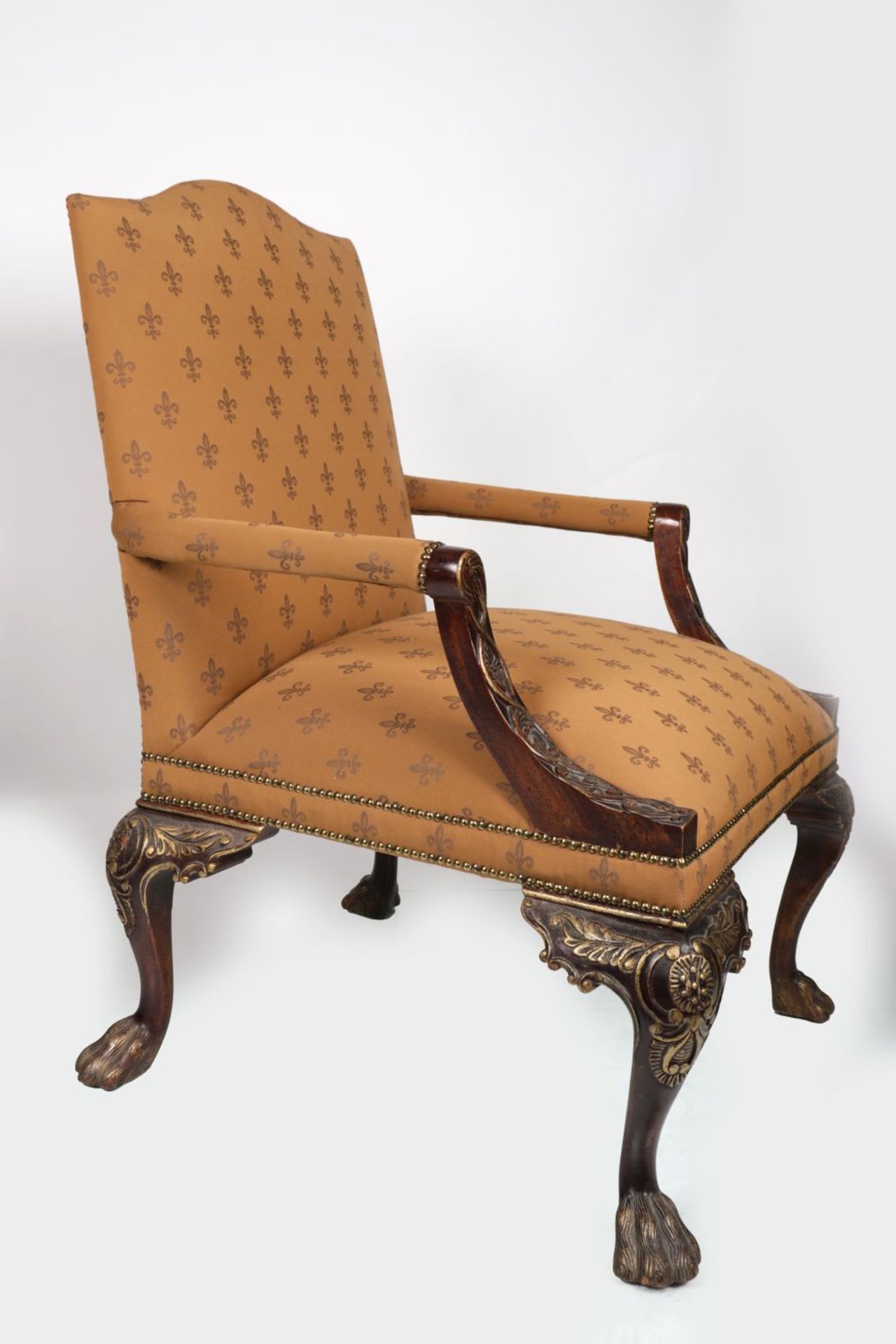 PAIR LATE 19TH-CENTURY GAINSBOROUGH CHAIRS - Image 3 of 3