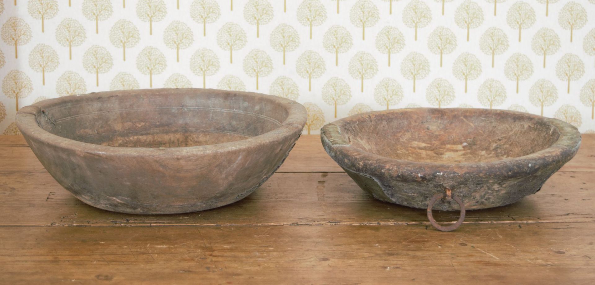 TWO EARLY BUTTER BOWLS