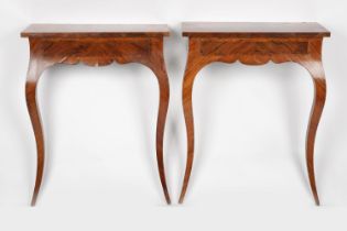 PAIR 19TH-CENTURY KINGWOOD & WALNUT PIER TABLES