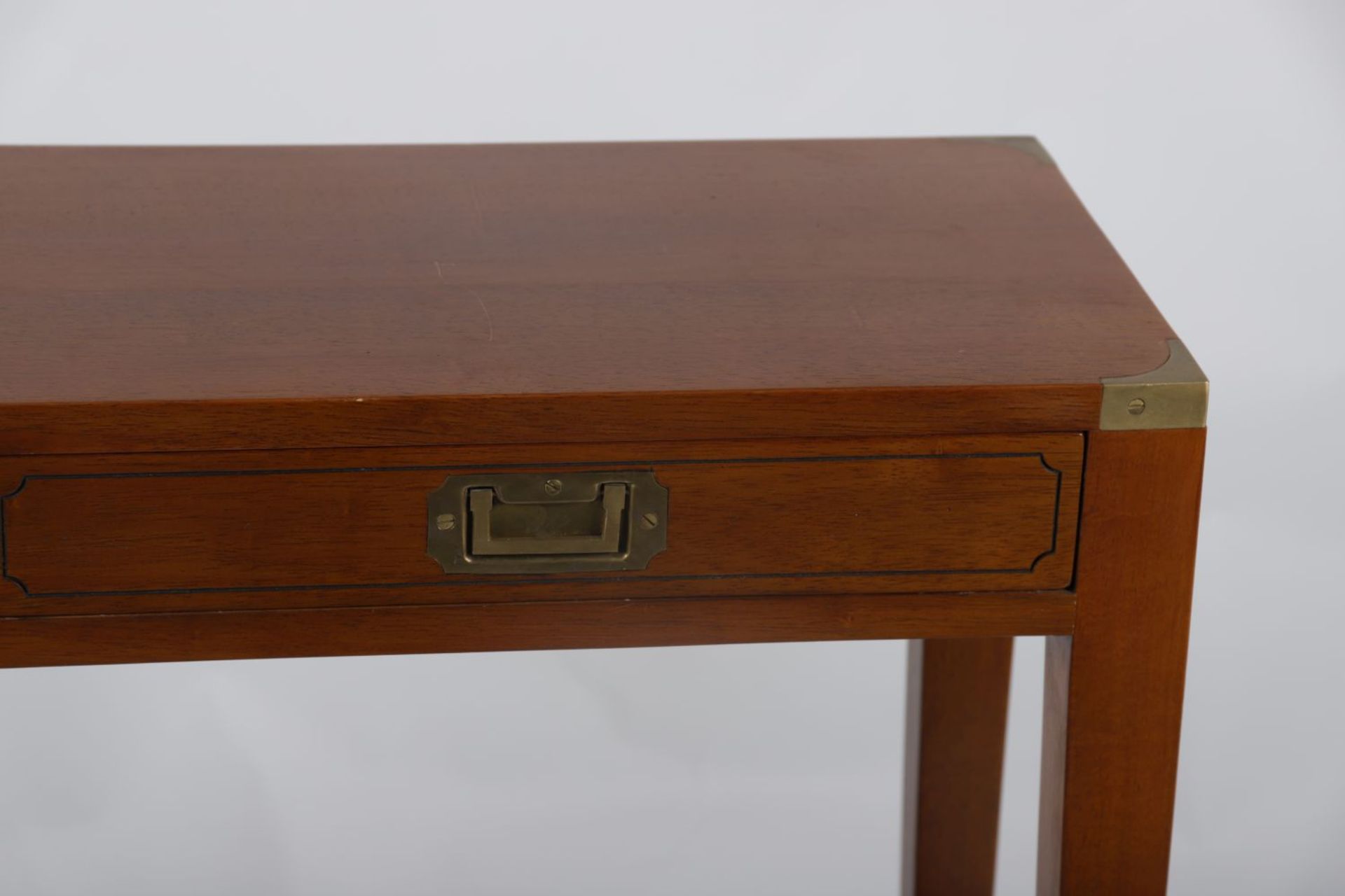BRASS BOUND CAMPAIGN SIDE TABLE - Image 3 of 3