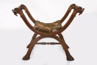 19TH-CENTURY WALNUT HAMLET STOOL