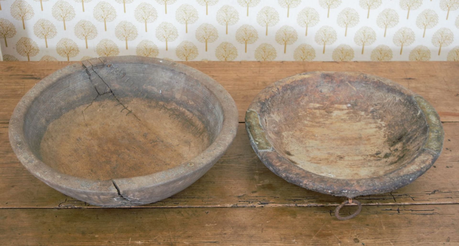 TWO EARLY BUTTER BOWLS - Image 2 of 2