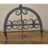 19TH-CENTURY IRISH FORGED IRON BREAD HARDENING STAND