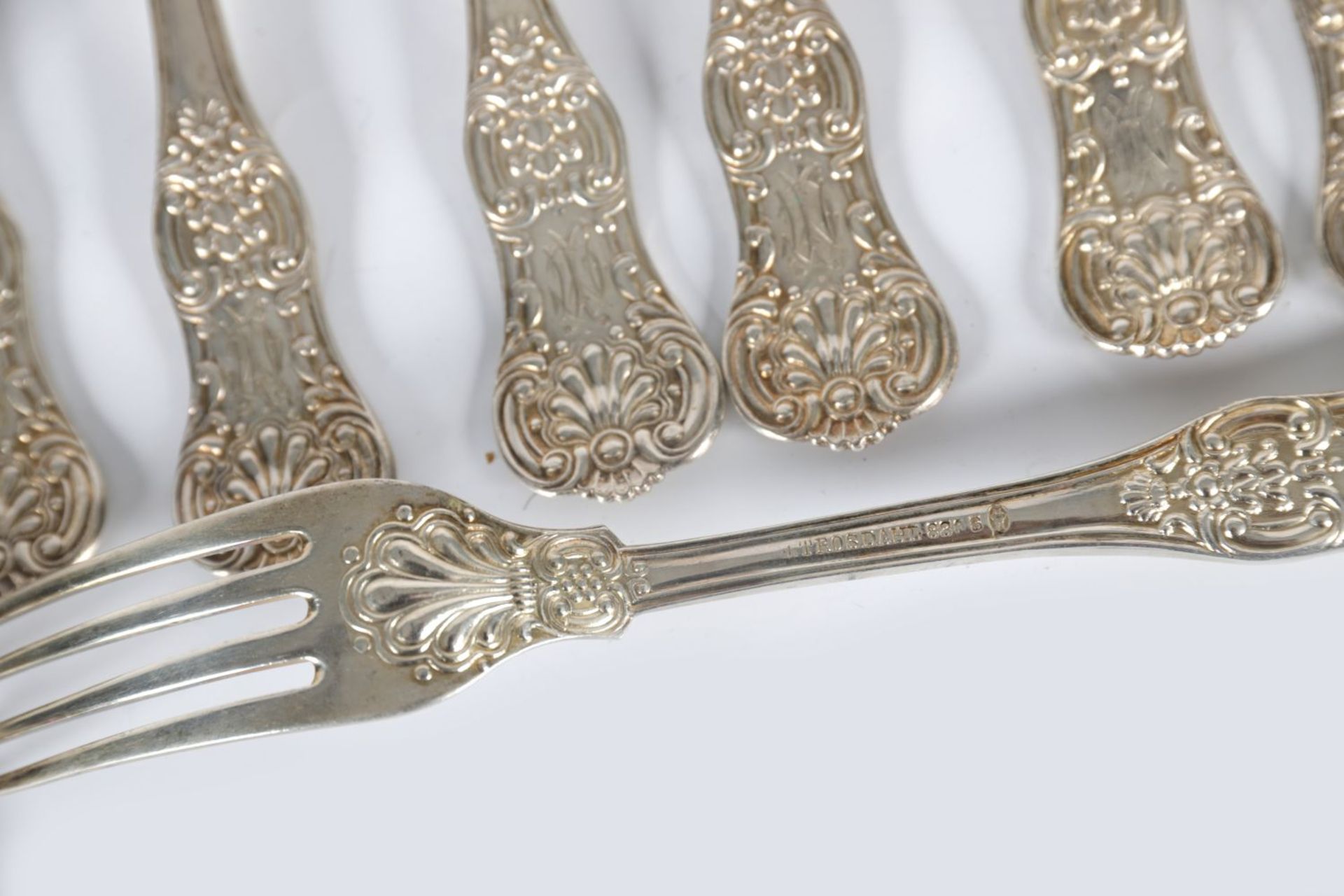 SET OF 10 SILVER FORKS - Bild 3 aus 3