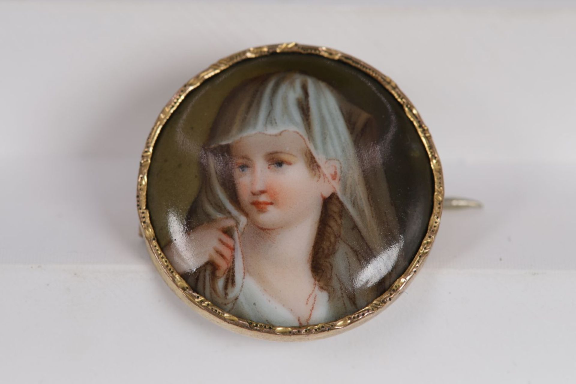 18K GOLD GERMAN PORTRAIT MINIATURE