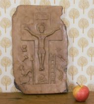 EARLY 19TH-CENTURY CARVED CHURCH ALTAR STONE