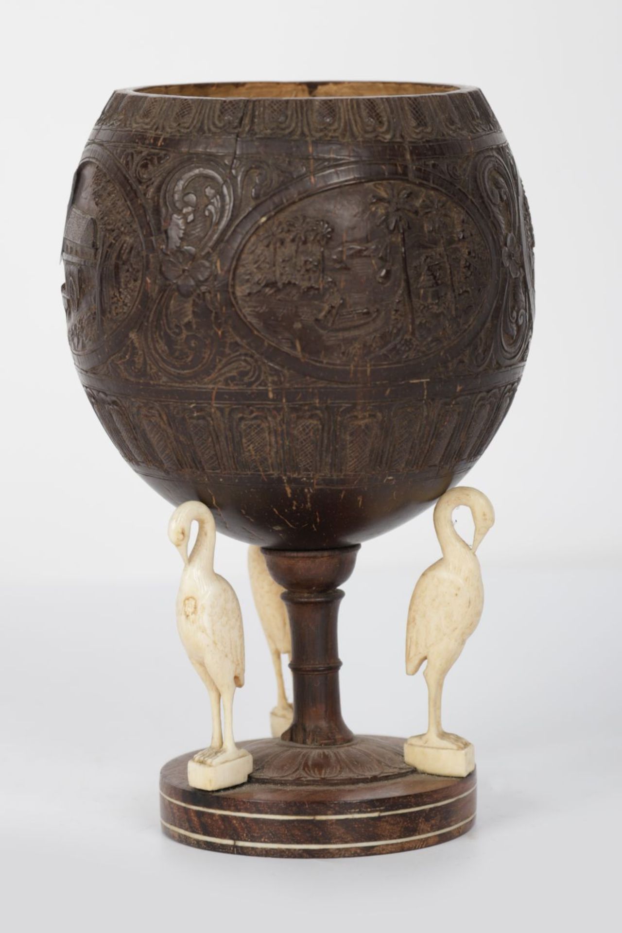18TH-CENTURY CARVED COCONUT - Image 2 of 2