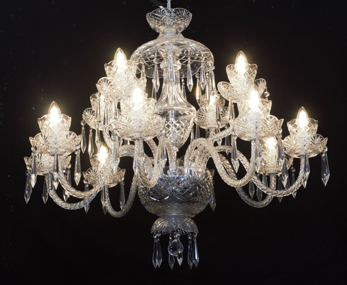 LARGE IRISH CRYSTAL CHANDELIER - Image 2 of 4