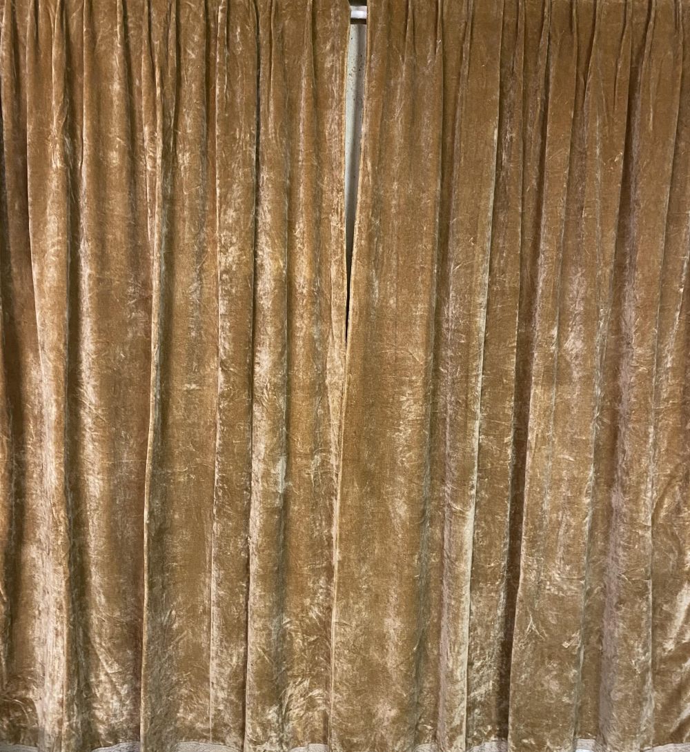 PAIR VELVET CURTAINS