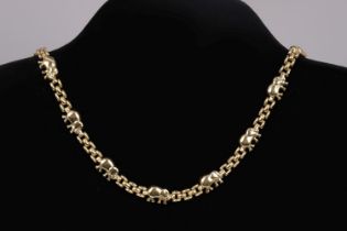 9K GOLD ELEPHANTS NECKLACE