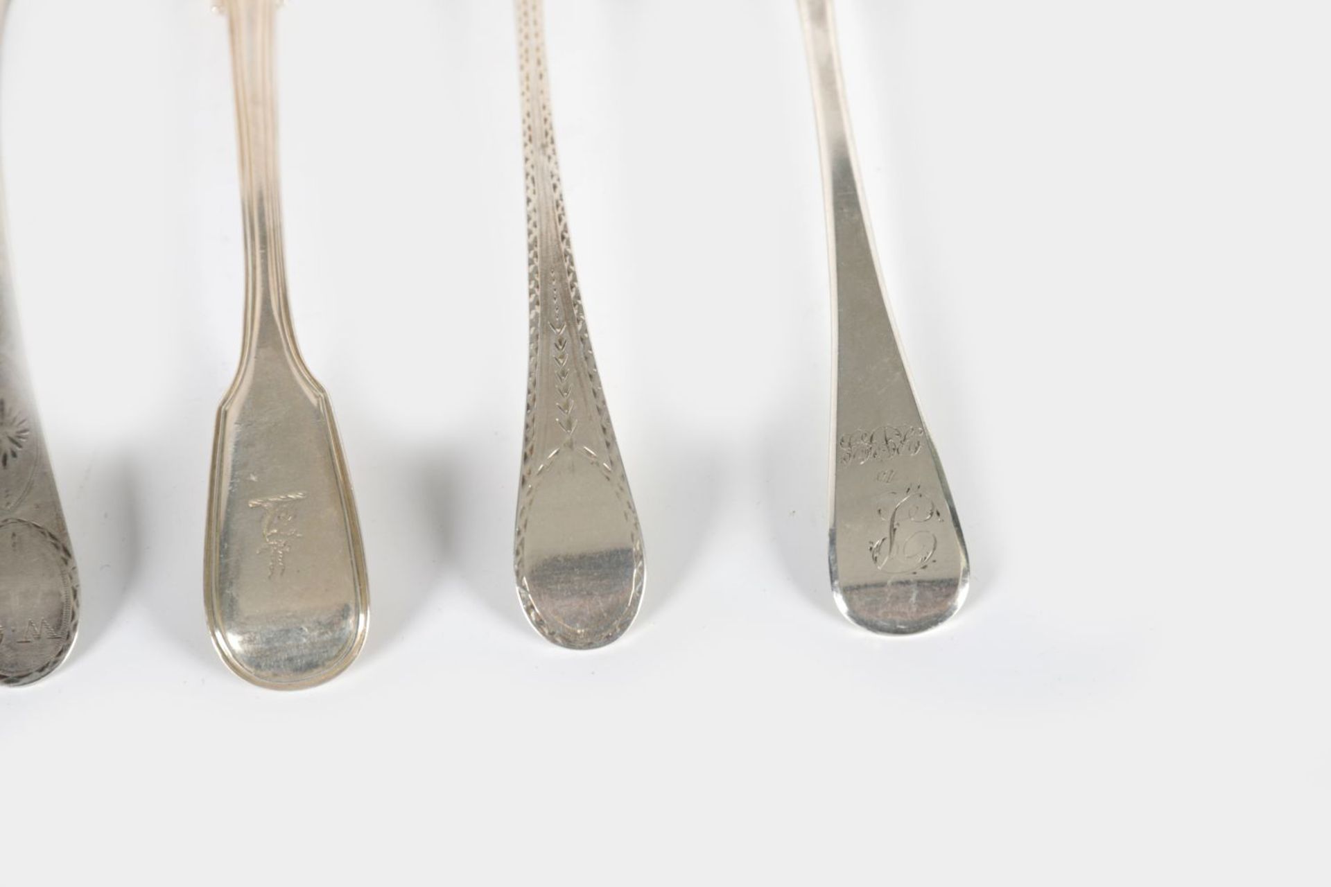 SET OF 5 SILVER SERVING SPOONS - Image 2 of 3