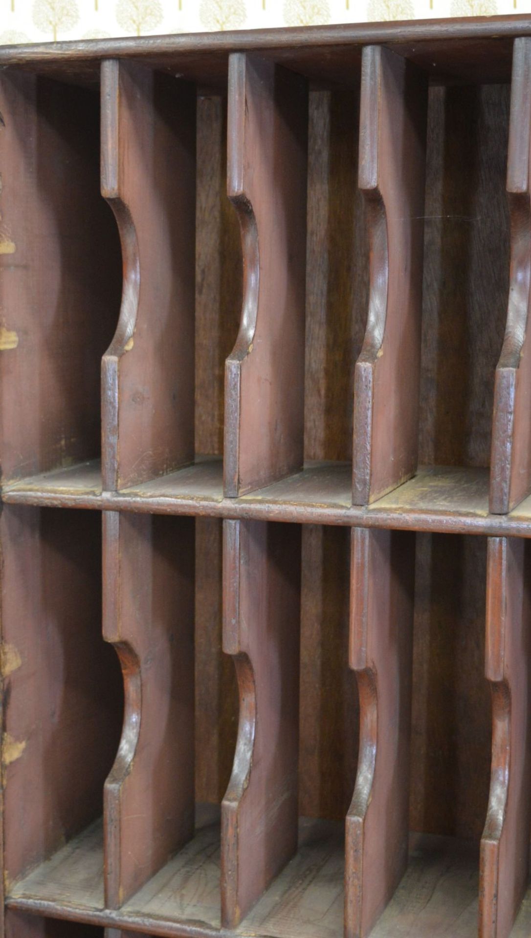 19TH-CENTURY PINE POST OFFICE LETTER SORTING RACK - Image 2 of 2