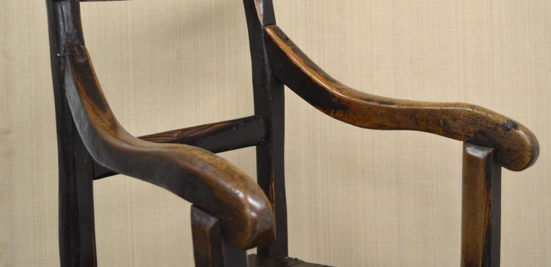 19TH-CENTURY ELM HEDGE CHAIR - Image 3 of 3