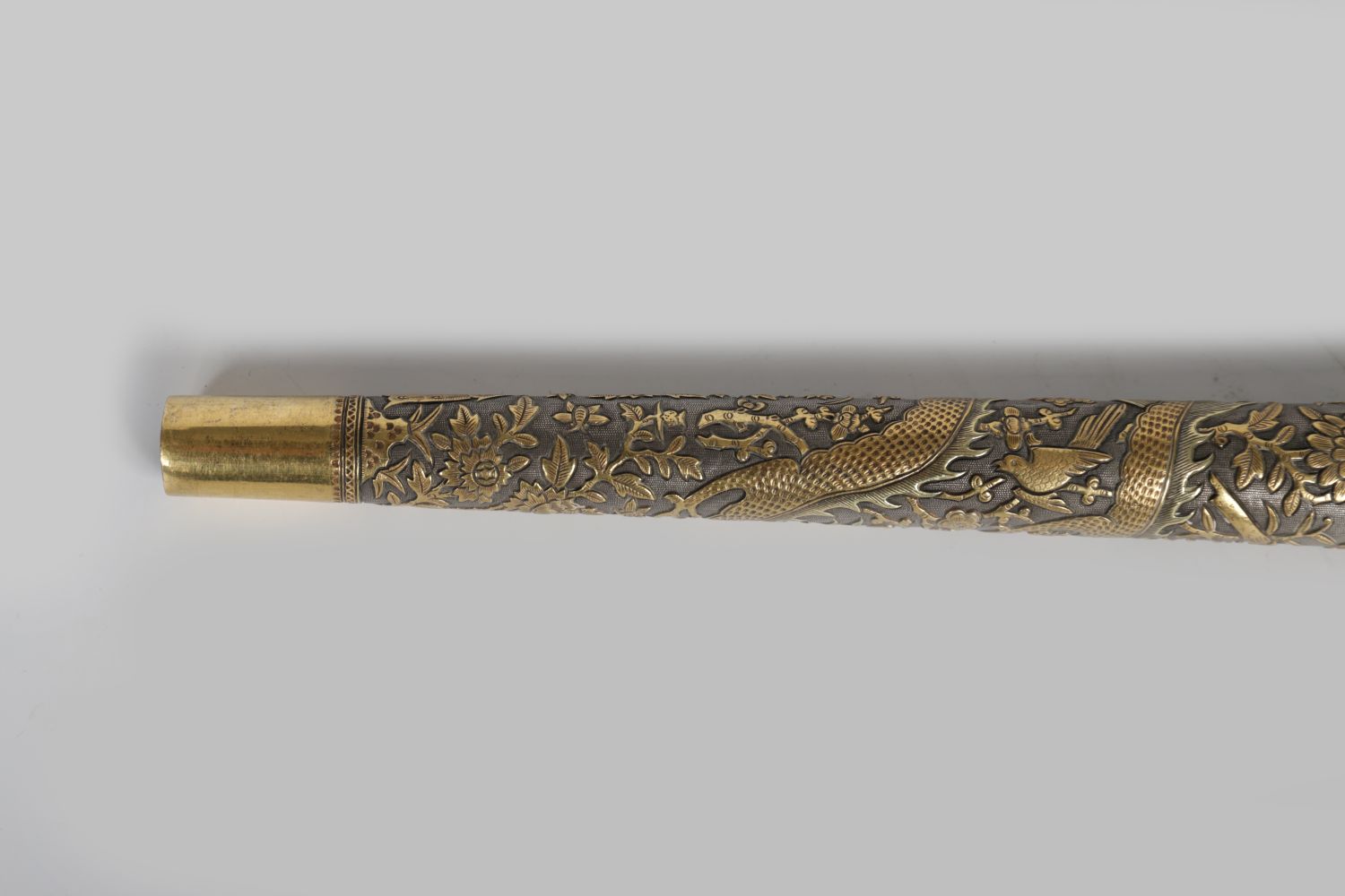 19TH-CENTURY CHINESE SILVER PARASOL HANDLE - Image 3 of 3