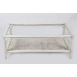 PAINTED BAMBOO CONSERVATORY COFFEE TABLE