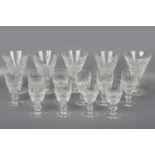LOT OF 15 WATERFORD CRYSTAL STEMMED GLASSES