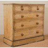 19TH-CENTURY SCUMBLE PINE CHEST OF DRAWERS