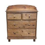 VICTORIAN PINE CHEST OF DRAWERS