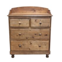VICTORIAN PINE CHEST OF DRAWERS