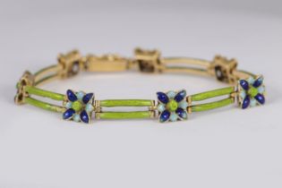 18K GOLD & ENAMEL BRACELET