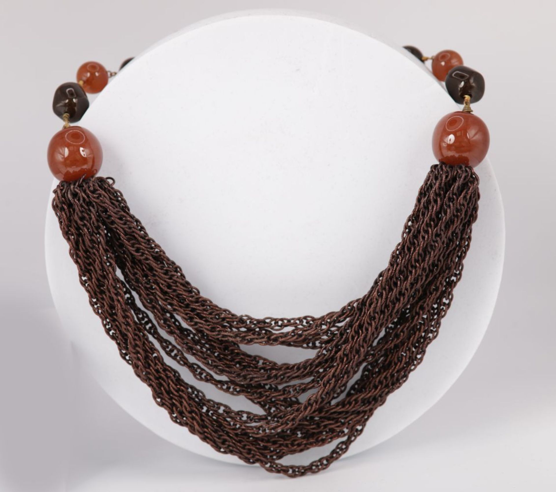 NECKLACE MADE OF MULTIPLE COPPER CHAINS - Image 2 of 2