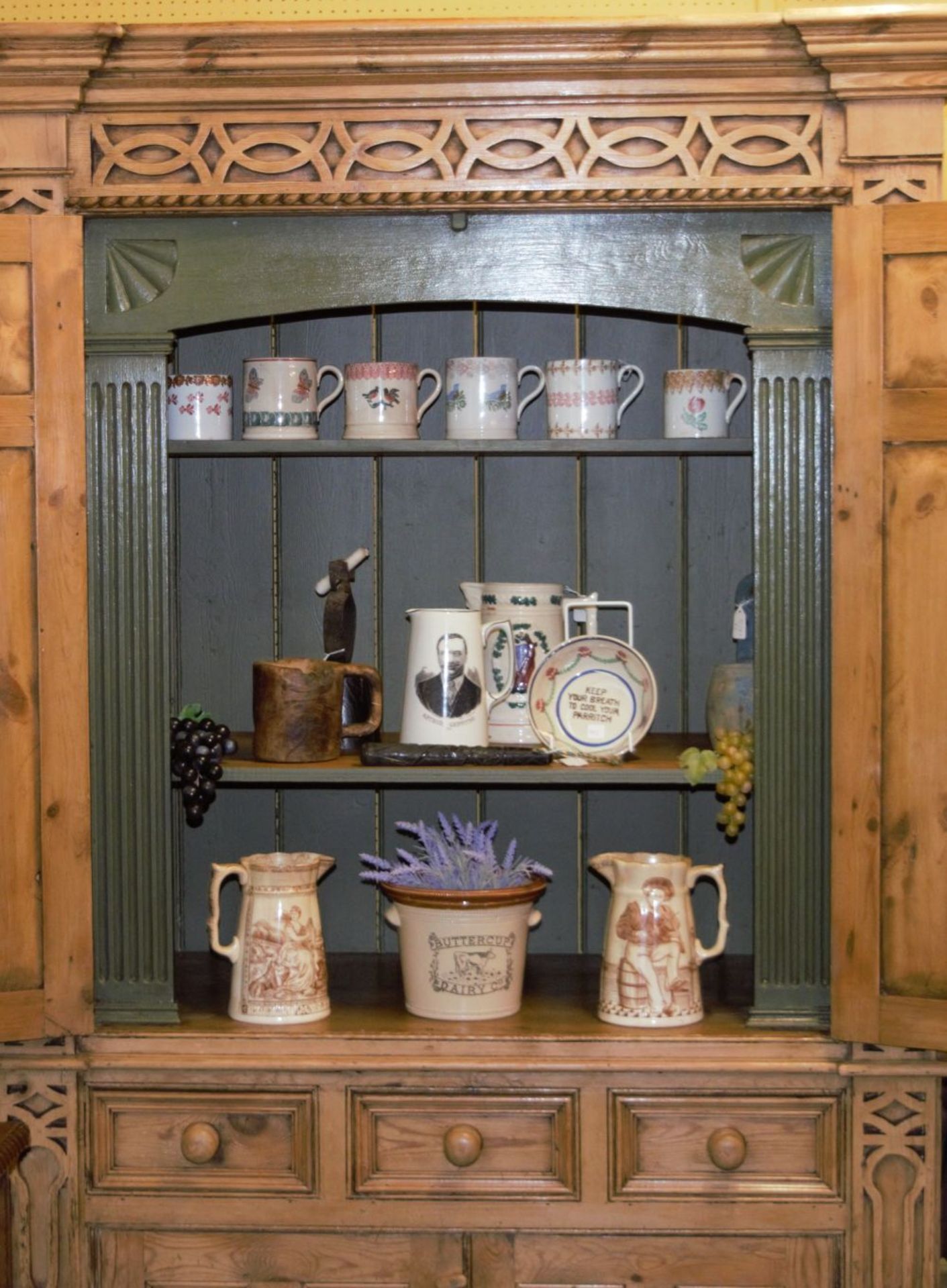 IRISH GEORGIAN PINE KITCHEN CUPBOARD - Image 4 of 5