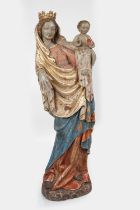 LARGE 18/19TH-CENTURY GERMAN POLYCHROME STATUE