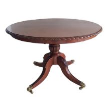 IRISH REGENCY MAHOGANY CENTRE TABLE IN THE MANNER OF MACK WILLIAMS AND GIBTON